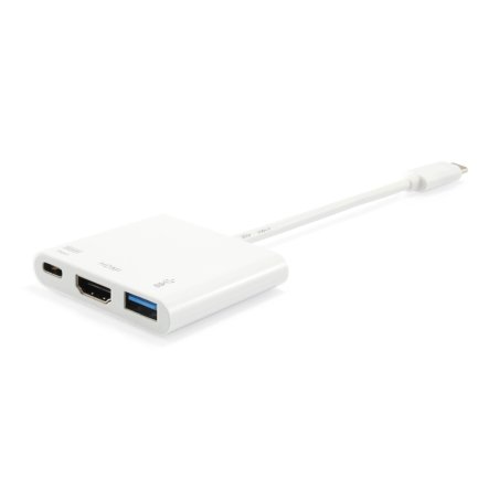 Equip USB Type C to HDMI Female/USB A Female/PD Adapter