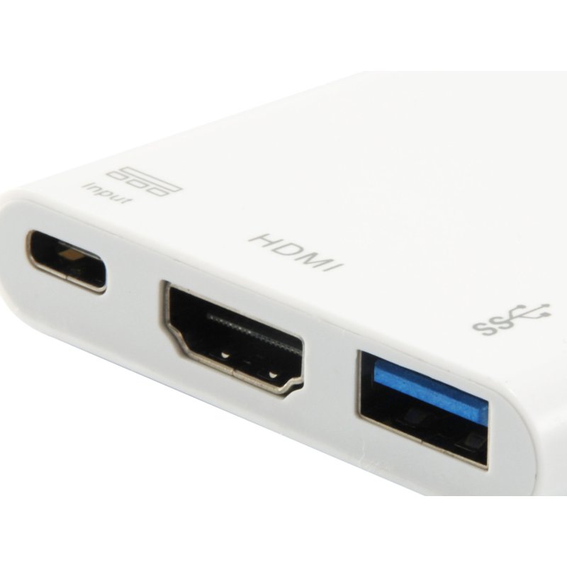 Equip USB Type C to HDMI Female/USB A Female/PD Adapter