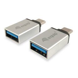 Equip 133473 changeur de genre de câble USB Type C USB Type A Argent