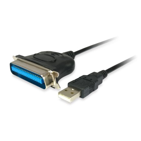 Equip 133383 USB to Parallel Adapter Cable, USB 2.0 - IEEE1284, Male/Male, Black
