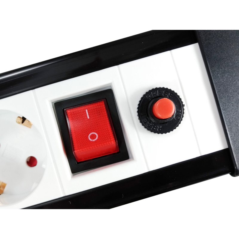 Equip 245553 multiprise 1,5 m 4 sortie(s) CA Intérieure Noir, Blanc