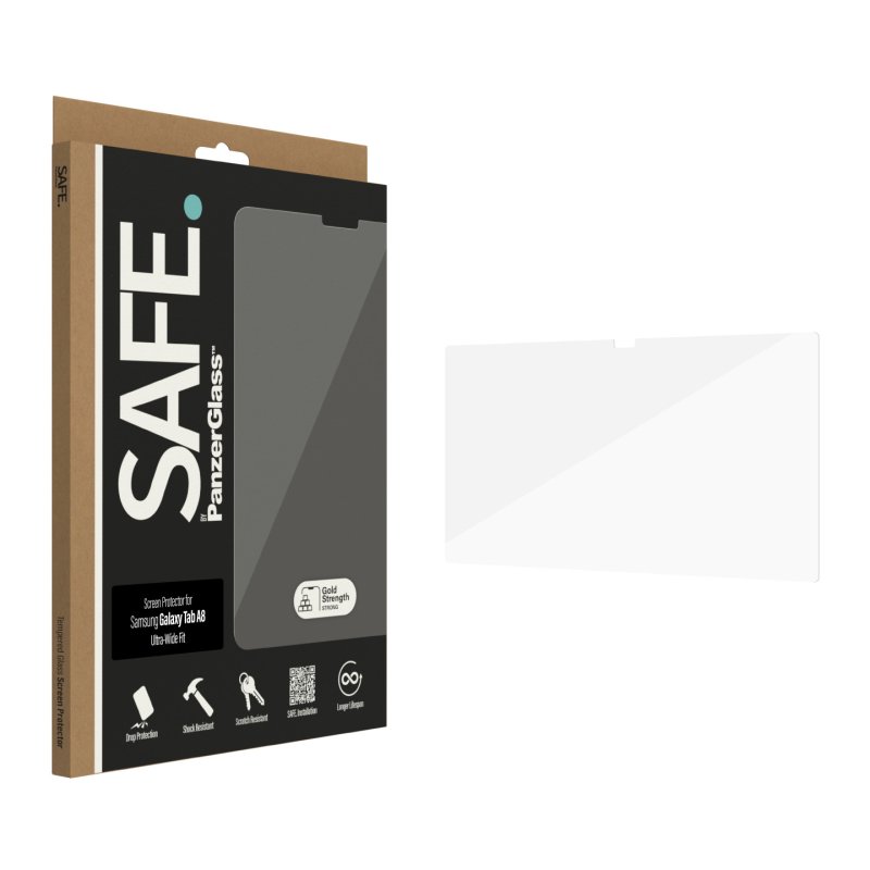 PanzerGlass SAFE. by Screen Protector Samsung Galaxy Tab A8 | Ultra-Wide Fit