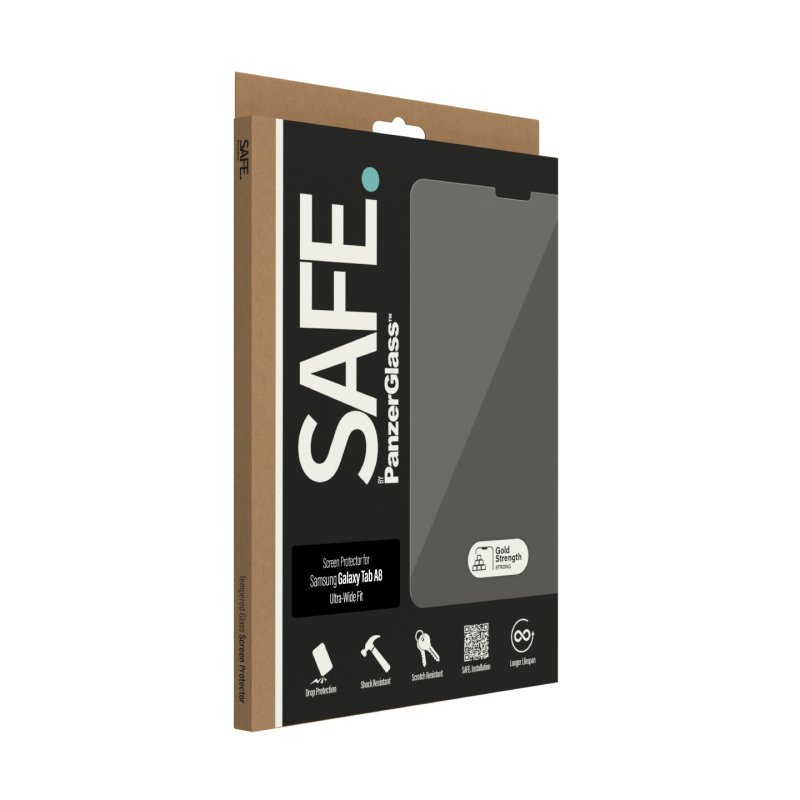 PanzerGlass SAFE. by Screen Protector Samsung Galaxy Tab A8 | Ultra-Wide Fit