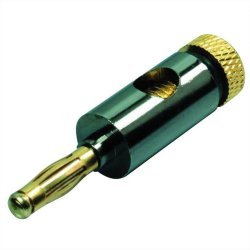 Fiche banane dorée métallique, noir