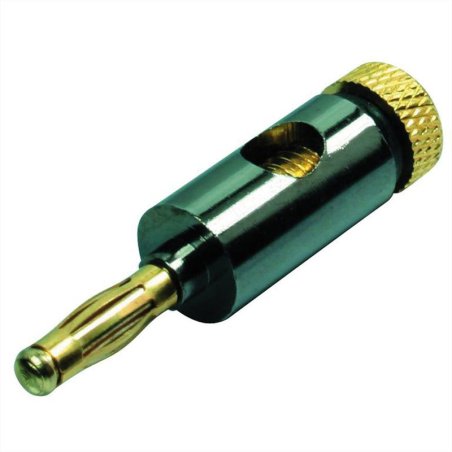 Fiche banane dorée métallique, noir