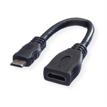VALUE Câble HDMI HS Eth., A-C, F/M,0,15m