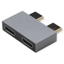 ROLINE Adaptateur USB3.2Gen2 10Gbit/s 2xC(M) - 2x C(F), 3A