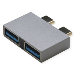 ROLINE Adaptateur USB3.2Gen2 10Gbit/s 2xC(M) - 2x A(F), 3A