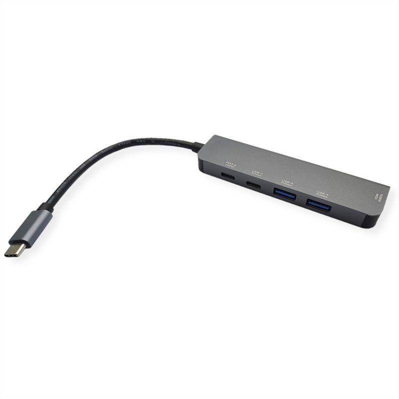 VALUE USB-C Dock, HDMI 2xUSB A 1x C 1xC PD, 4K60