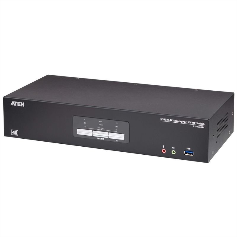 ATEN CS1922ATC Switch KVM DP 4K 2 ports USB 3.0, pour ATC