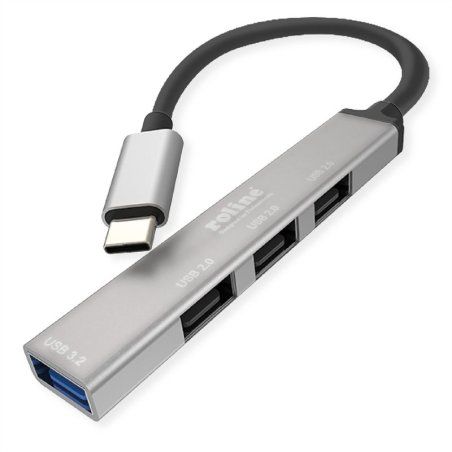ROLINE Hub USB-C, 4x port A (1x USB3.0 3x USB2.0)