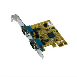 EX-44042-2 Carte PCIe x1, 2 x RS232 16C550 MOSCHIP