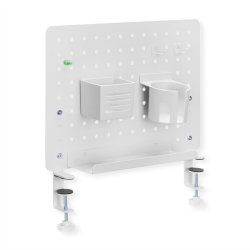 VALUE Panneau perforé, pince blanc