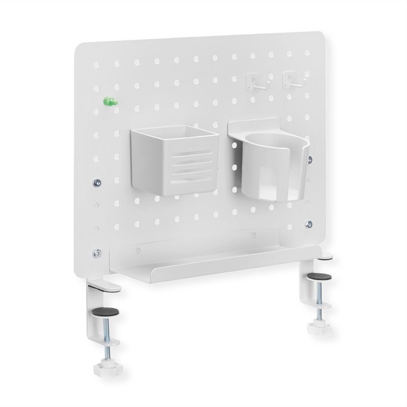 VALUE Panneau perforé, pince blanc