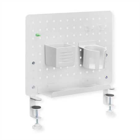 VALUE Panneau perforé, pince blanc