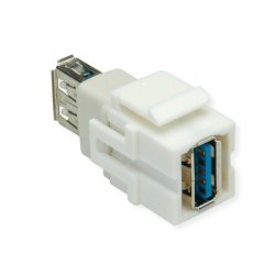 BACHMANN Keystone USB A/A 3.0 Module blanc