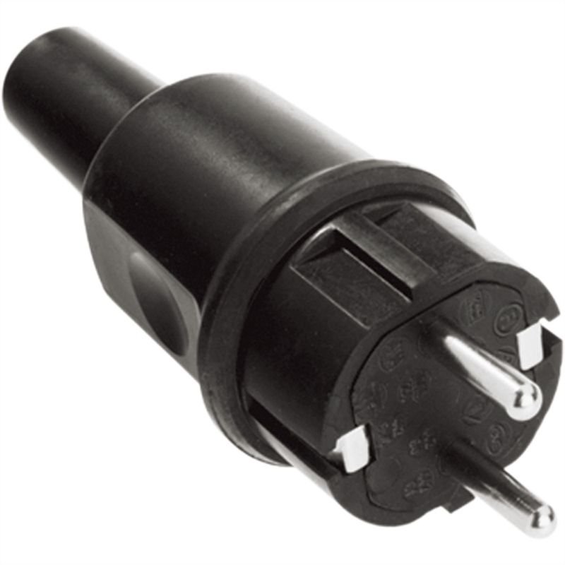 BACHMANN Connecteur caoutchouc noir Type442