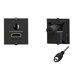 BACHMANN Cadre 1xHDMI 90° 1xMini 3,5mm