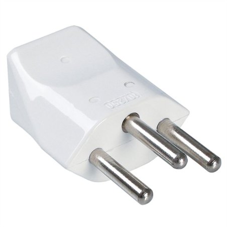 BACHMANN Connecteur 2P T Suisse CH 10A / 250V blanc