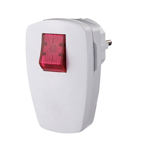 BACHMANN Connecteur 2P T blanc avec interrupteur lumineux