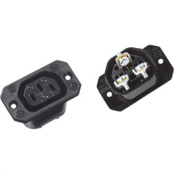 BACHMANN Prise femelle 70°C noir à visser