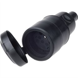 BACHMANN Coupleur caoutchouc Français IP44, noir