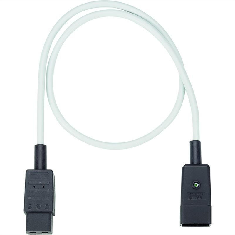 BACHMANN Prolongateur H05VV-F3G1,5,gris CEE 7/7 Connecteur C19 0,5m