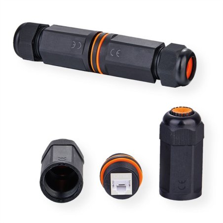 VALUE Coupleur RJ45 blindé, Cat6A/Cl.EA, Outdoor/Industrie, noir