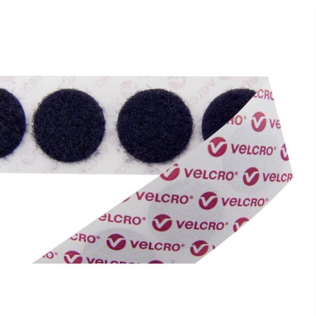 VELCRO Boutons ronds 19mm x 125 blancs velours autocollants