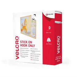 VELCRO Bande 20mmx10m blanc crochets autocollants