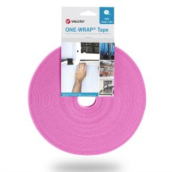 VELCRO One Wrap Bande 25m / 10mm rose VEL-OW64109