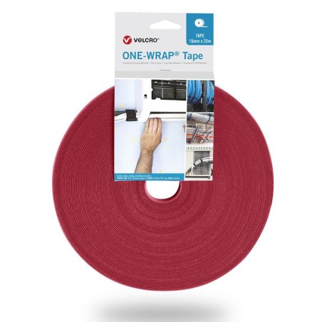 VELCRO One Wrap Bande 25m / 50mm rouge VEL-OW64183
