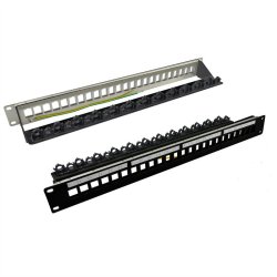 ROLINE Porte-Keystone 19", blindé, 1UH, 24x, vide, fixation par clip