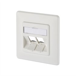 Keystone 2 ports, Embase vide, blanc pur