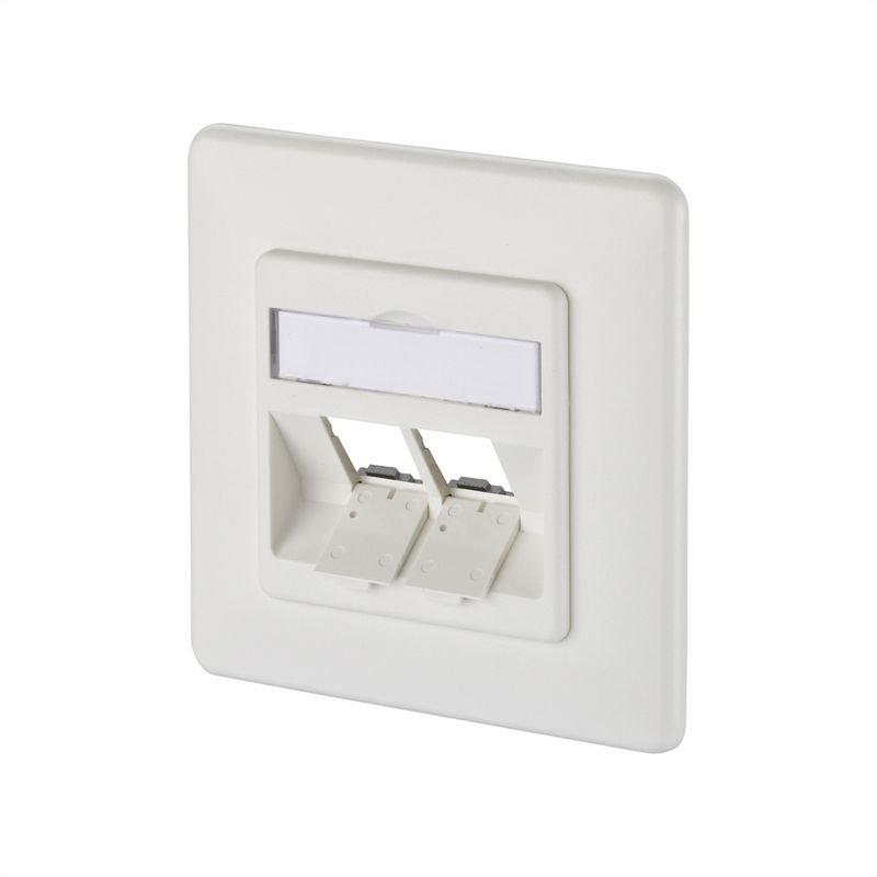 Keystone 2 ports, Embase vide, blanc pur