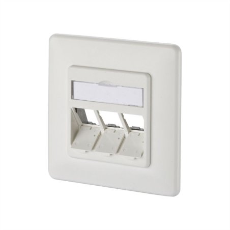 Keystone 3 ports, Embase vide, blanc pur