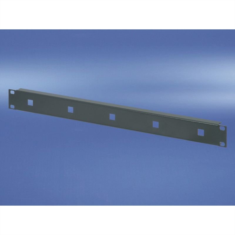 Face avant 19" pour anneaux guide-câbles 1 UH RAL7021