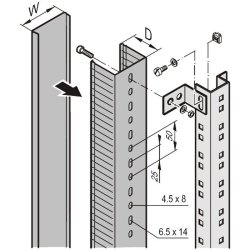 SCHROFF Visserie de fixation p. goulotte