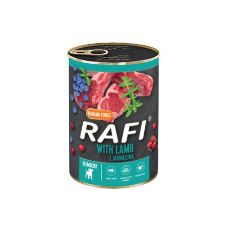 Dolina Noteci Rafi Junior with lamb cranberry and blueberry - Wet dog food 400 g