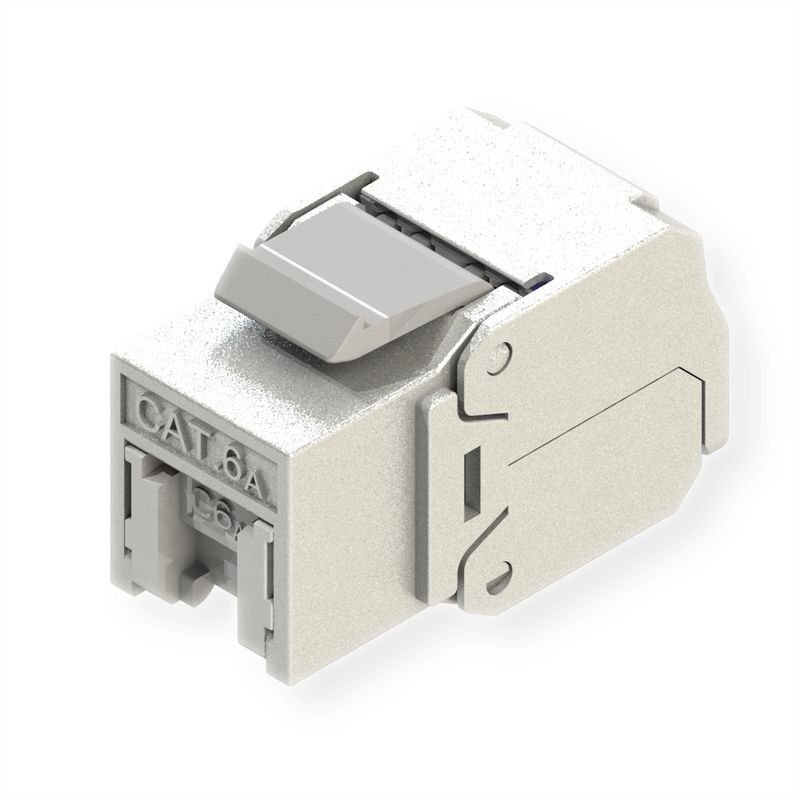 ROLINE Keystone Cat6A/Cl.EA, RJ45, blindé, sans outil, argent