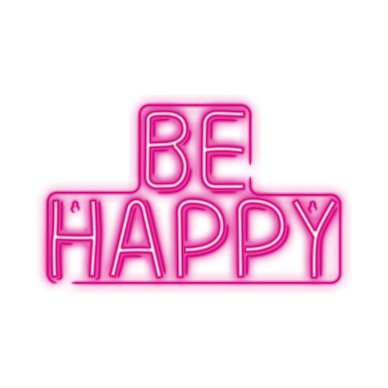 Forever Light Neon PLEXI LED BE HAPPY pink NNE10 Figurine lumineuse décorative