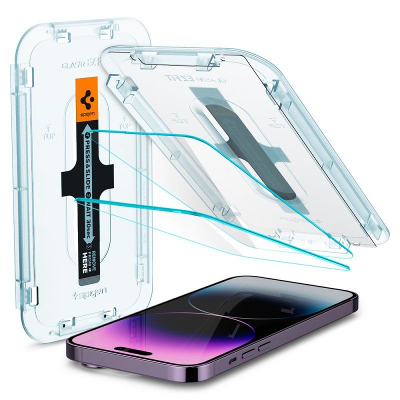 Spigen tempered glass Glas.TR 2-Pack for iPhone 14 Pro Max 6,7&quot clear
