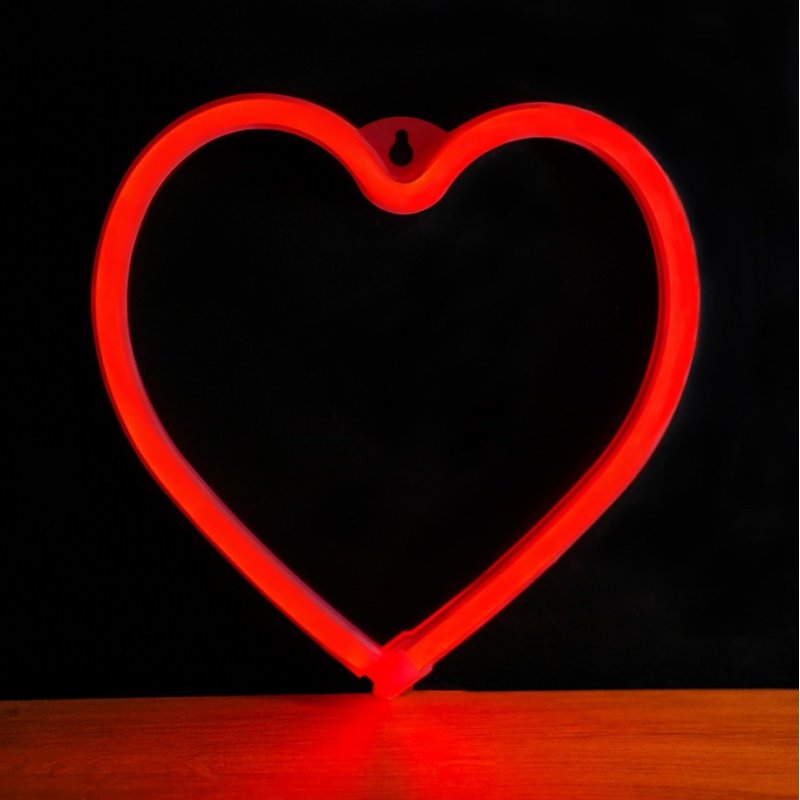 Forever Light Neon LED Light HEART red Bat USB FLNEO7 Figurine lumineuse décorative