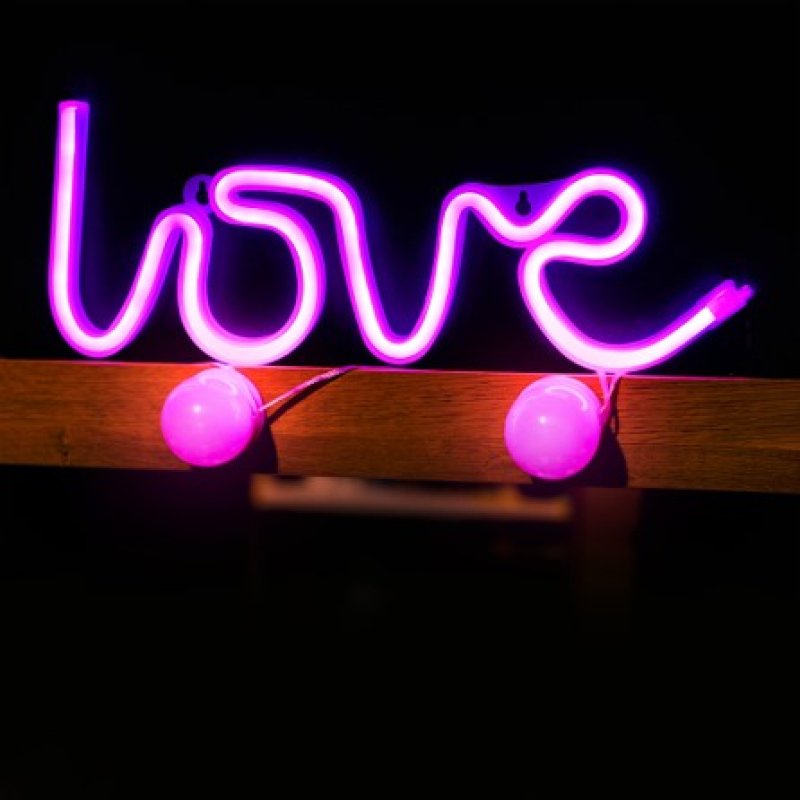 Neon LED Light LOVE pink Bat USB FLNE05 Forever Light
