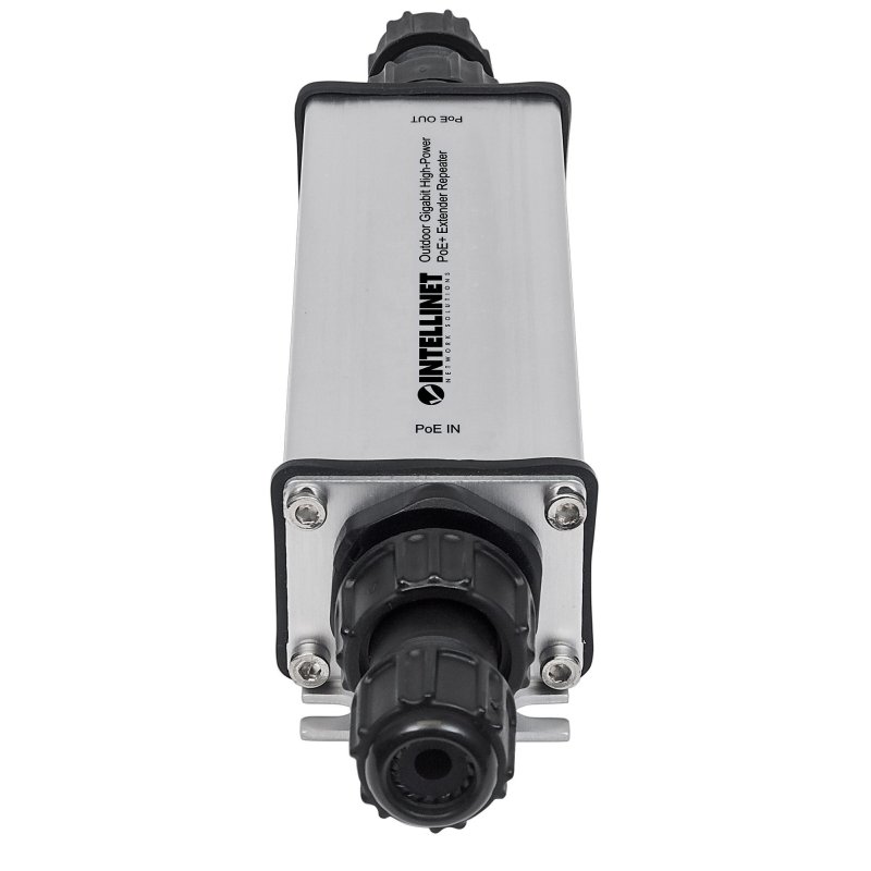 Intellinet Outdoor Gigabit High-Power PoE Extender Repeater IEEE 802.3at/af Power over Ethernet (PoE /PoE) Extends