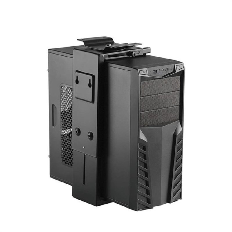 Techly ICA-CS 66 support pour unité centrale Support de CPU sous le bureau Noir