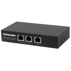 Intellinet 2-Port Gigabit High-Power PoE Extender Repeater IEEE 802.3at/af Power over Ethernet (PoE /PoE) metal