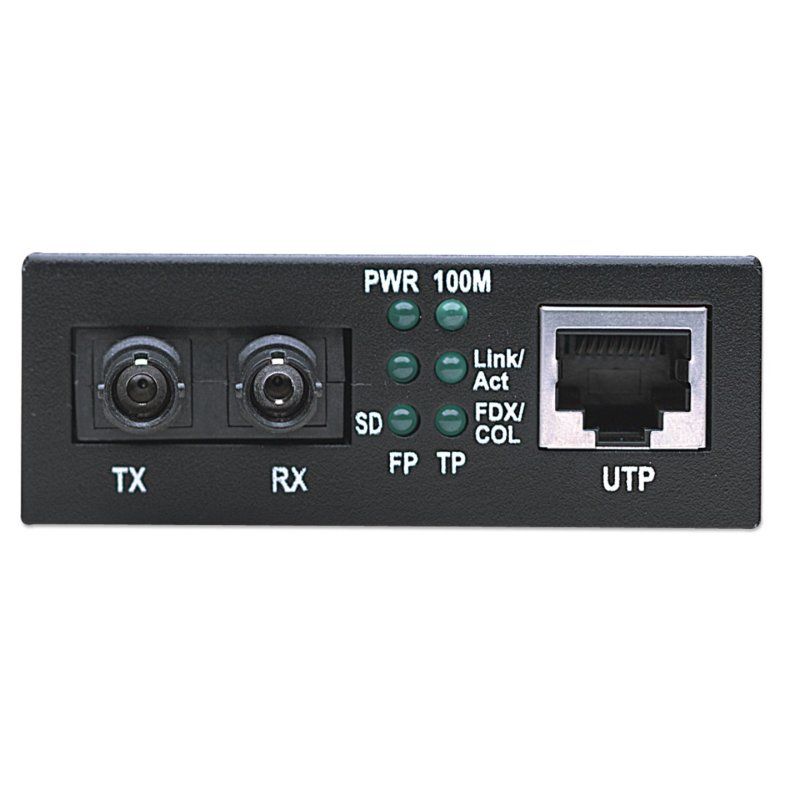 Intellinet Fast Ethernet Media Converter 10/100Base-Tx to 100Base-Fx (ST) Multi-Mode 2 km (1.24 mi)