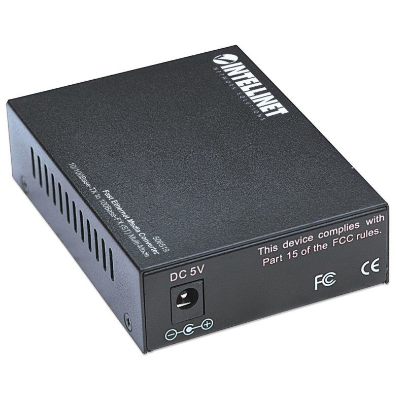 Intellinet 506519 convertisseur de support réseau 100 Mbit/s 1310 nm Multimode Noir