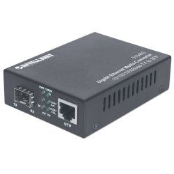 Intellinet Gigabit Ethernet to SFP Media Converter 10/100/1000Base-Tx to SFP slot empty (Euro 2-pin plug)